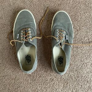 Mens— Vans® for J.Crew washed canvas authentic sneakers (boat shoes), grey